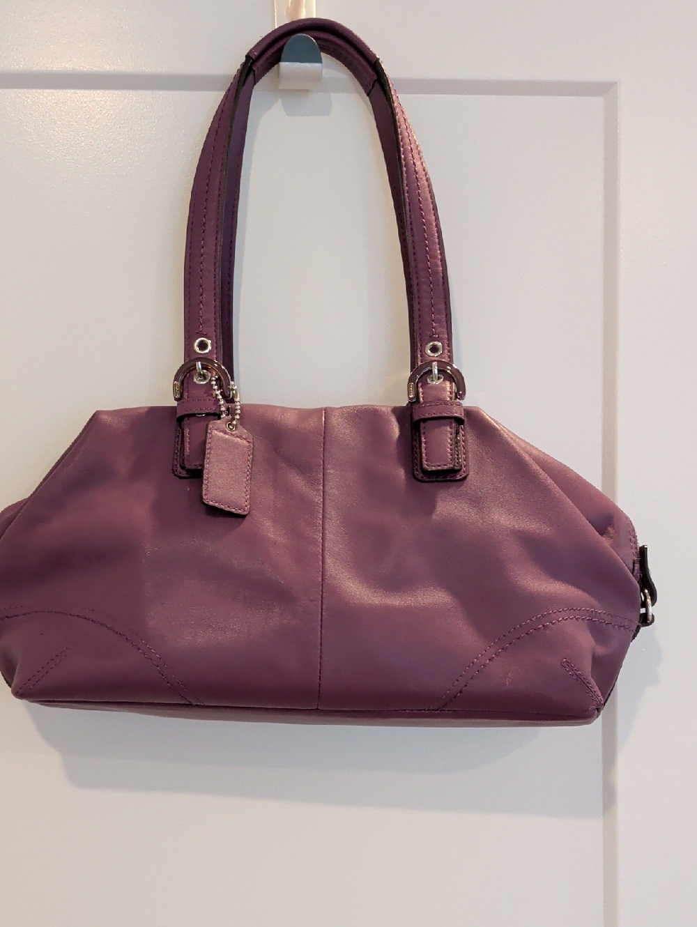 Coach Soho Purple Leather Shoulder Bag